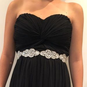 Strapless Black prom dress